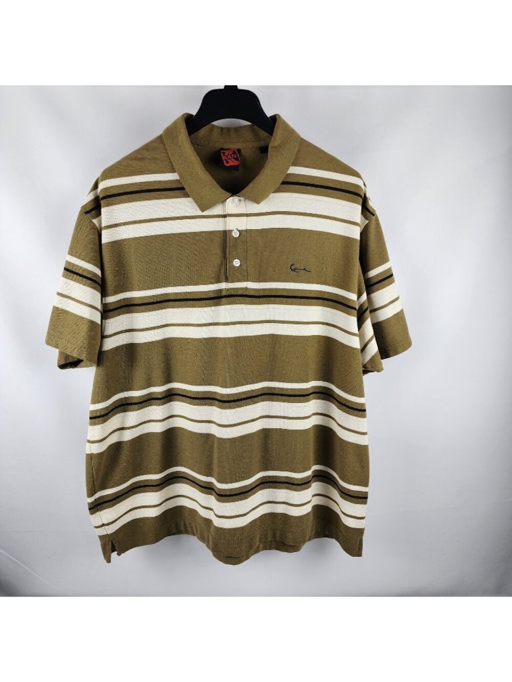 Karl Kani Shirt Mens 4X Multi Striped Vintage Y2K Hip Hop Golf Polo